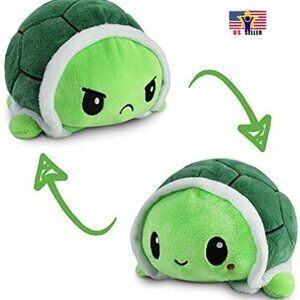 Reversible Sea Animal Turtle Sensory Green Plush Fidget Toy Happy Stress…